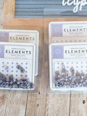 American Crafts Elements Lavender Mini Eyelets Discontinued Craft Supply DIY